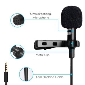 1.5m Mini Microphone Portable Clip-on for Phone Laptop Camera