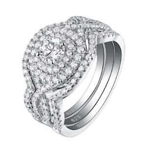 Silver Wedding Engagement Rings for Women