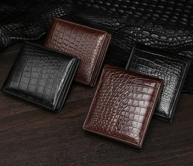 Crocodile leather wallet for business men